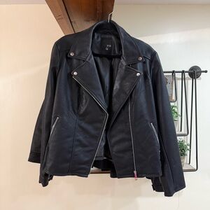 a.n.a Women's Black Leather Jacket